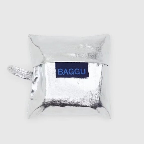 NWT Baby Baggu - Metallic Silver - Picture 5 of 7